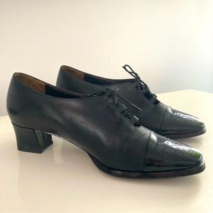 Lavallee black leather heeled shoes